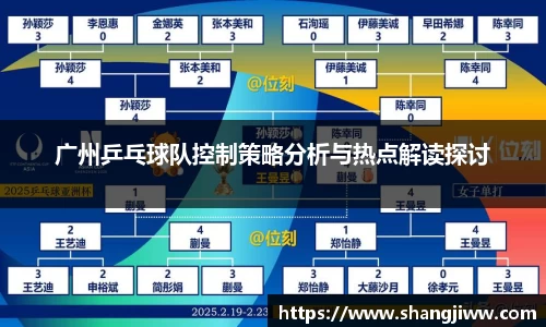 广州乒乓球队控制策略分析与热点解读探讨