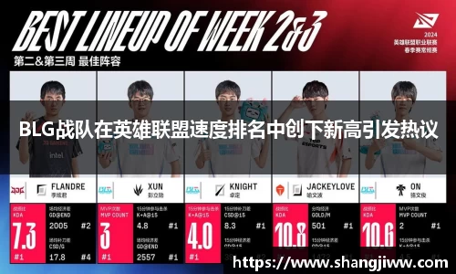 BLG战队在英雄联盟速度排名中创下新高引发热议